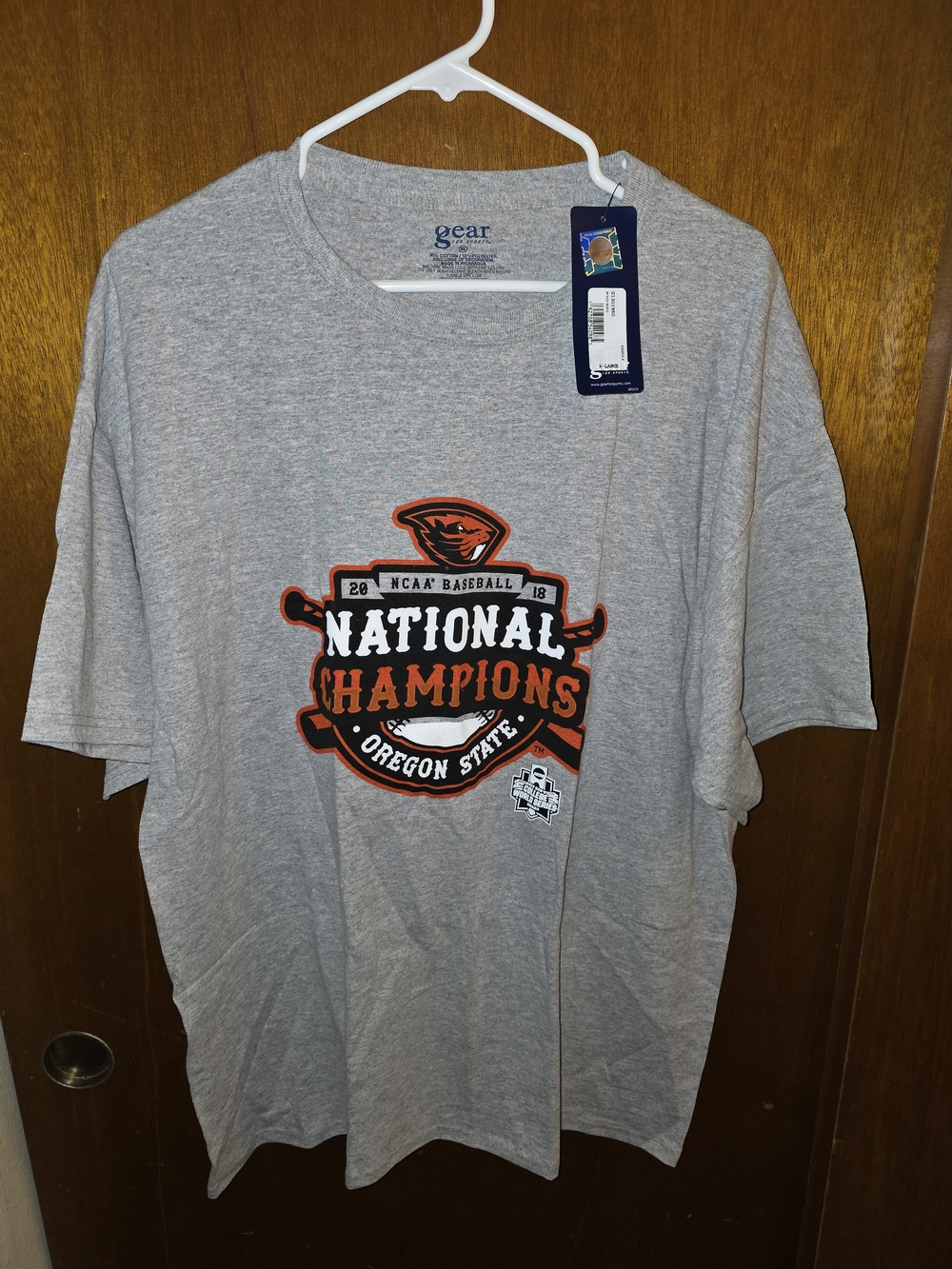 New Oregon State Beavers 2018 NCAA Baseball National Champions T-shirt XL GEAR